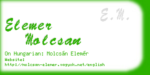 elemer molcsan business card