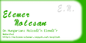elemer molcsan business card
